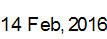14 Feb, 2016
