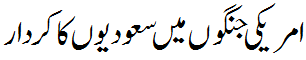 امریکی جنگوں میں سعودیوں کا کردار - Roll of Al-Saud in US wars