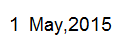 1 May, 2015