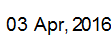 3 Apr, 2016