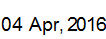 4 Apr, 2016