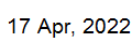 17 Apr, 2022