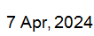 7 Apr, 2024