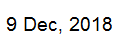 9 Dec, 2018