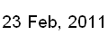 23 Feb, 2012