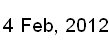 4 Feb, 2012