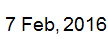 7 Feb, 2016