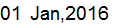 1 Jan, 2016