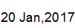 20 Jan, 2017