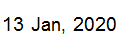 13 Jan, 2020