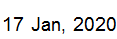 17 Jan, 2020