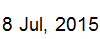 8 July, 2015