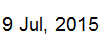 9 July, 2015