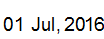 1 July, 2016