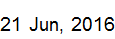 21 June, 2016