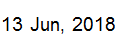 13 June, 2018