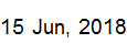 15 June, 2018