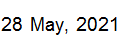 28 May, 2021