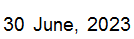 30 Jun, 2023