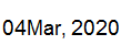 4 March, 2020