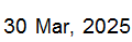 30 Mar, 2025