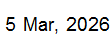 5 Mar, 2026