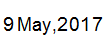 9 May, 2017