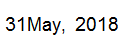31 May, 2018