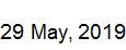 29 May, 2019