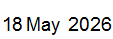 18 May, 2026