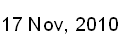 17 Nov, 2010