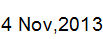 4 Nov, 2013