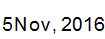 5 Nov, 2016