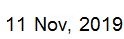 11 Nov, 2019