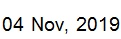 4 Nov, 2019