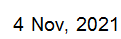 4 Nov, 2021