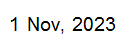 1 Nov, 2023