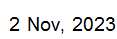 2 Nov, 2023