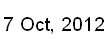 7 Oct, 2012