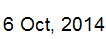 6 Oct, 2014