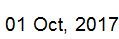 1 Oct, 2017
