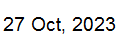 27 Oct, 2023