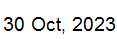 30 Oct, 2023