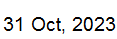 31 Oct, 2023