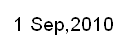 1 Sep, 2010