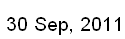 30 Sep, 2011