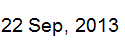 22 Sep, 2013
