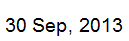 30 Sep, 2013