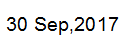 30 Sep, 2017